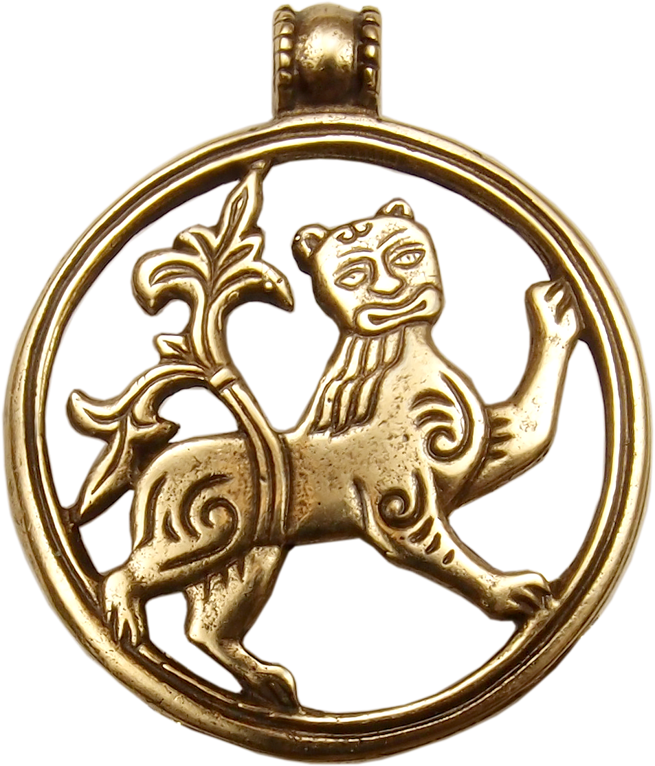 Slotted pendant "Mighty lion"