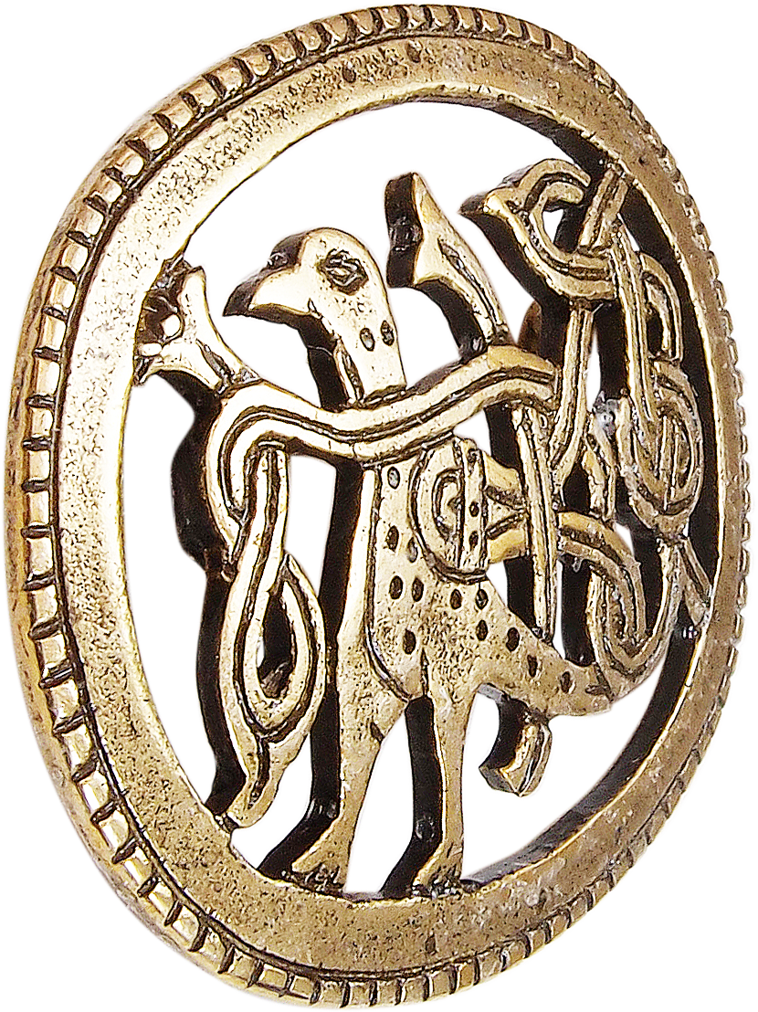 Brooch "Bird with entwined tail"