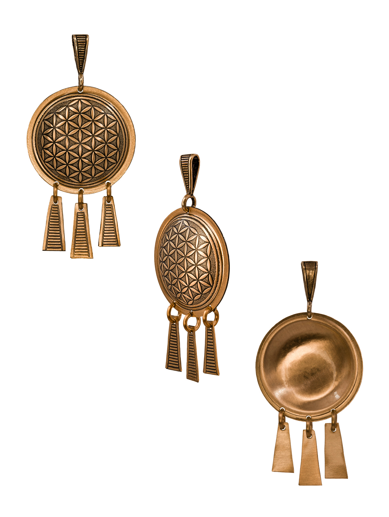 Подвеска "Цветок жизни"  с висюльками