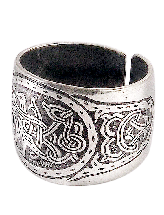 Ring "Bird with entwined tail"