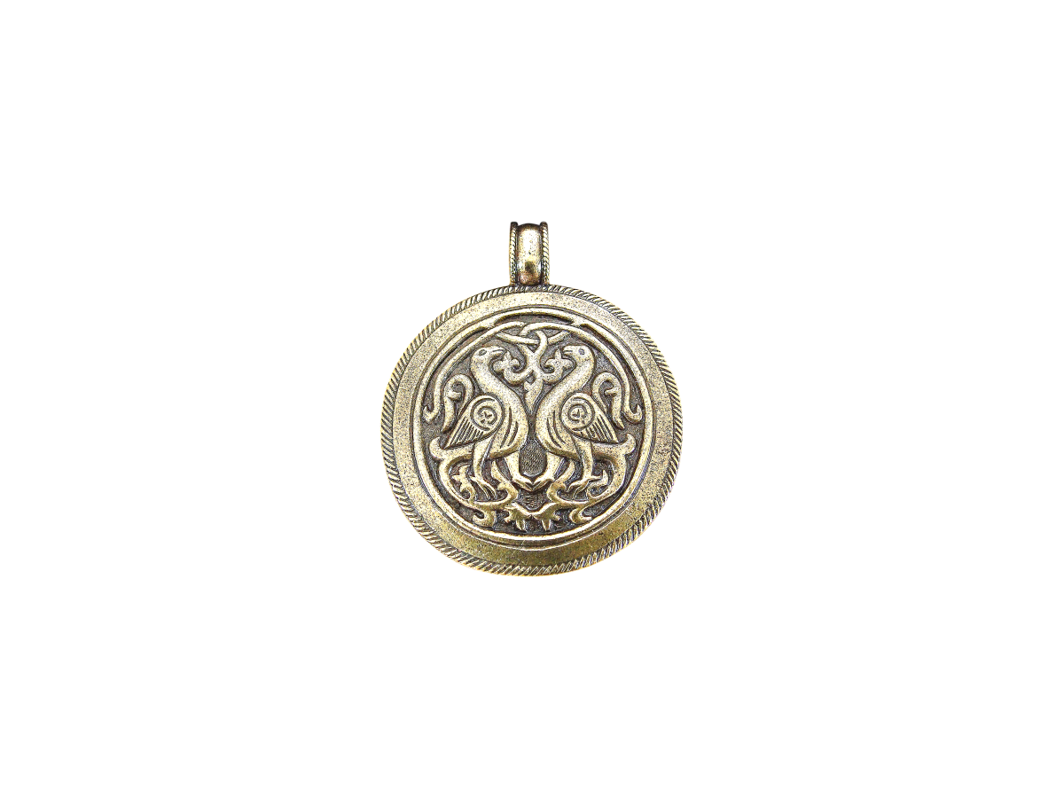 Cast pendant "Suzdal pigeons"