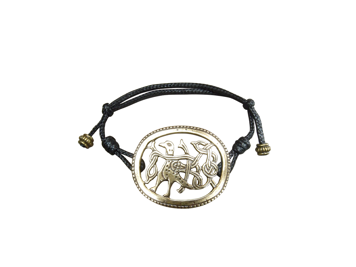 Cord bracelet "Bird with intertwined tail"