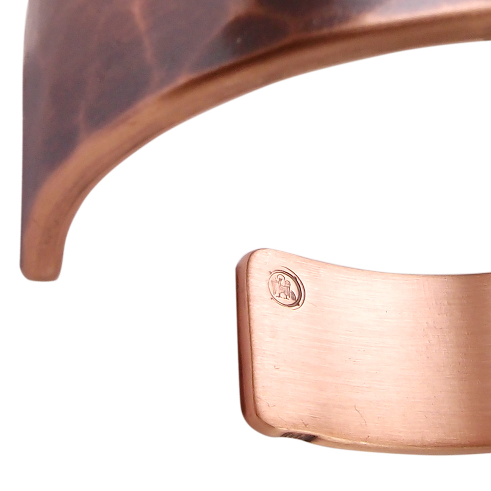 Wide forged bracelet "Prayer to Nicholas" (text inside)