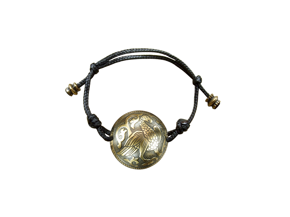 Spherical bracelet-cord "Suzdal bird"