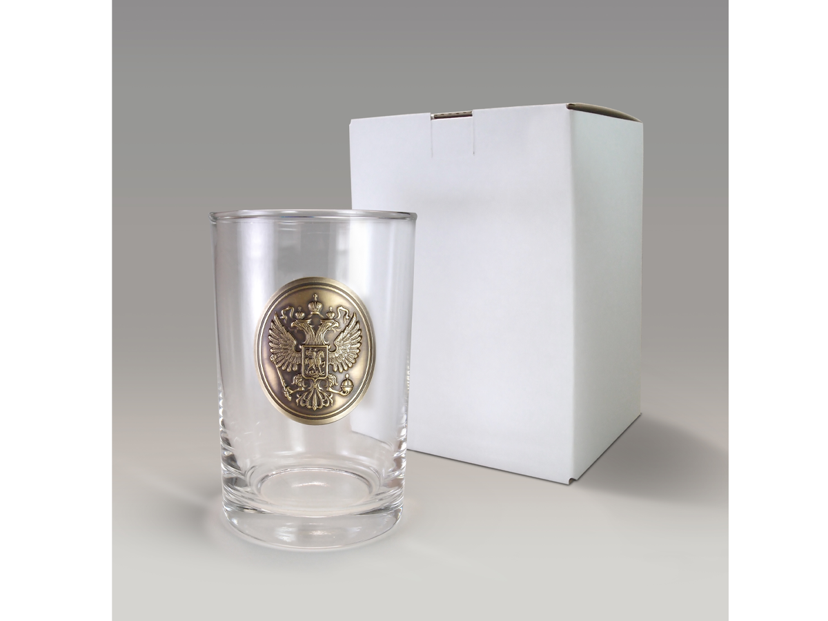 Glass with brass overlay "Double-headed eagle"
