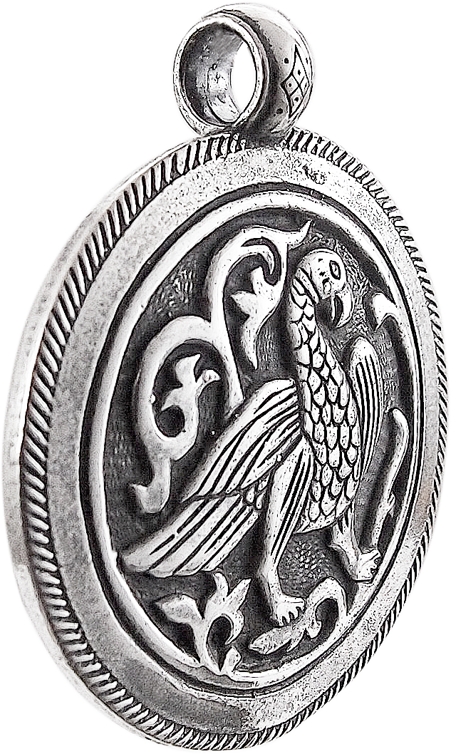 Cast pendant "Suzdal bird"