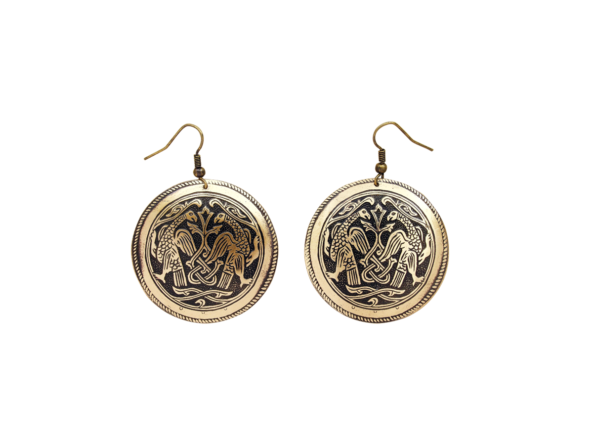 Earrings "Suzdal hawks"