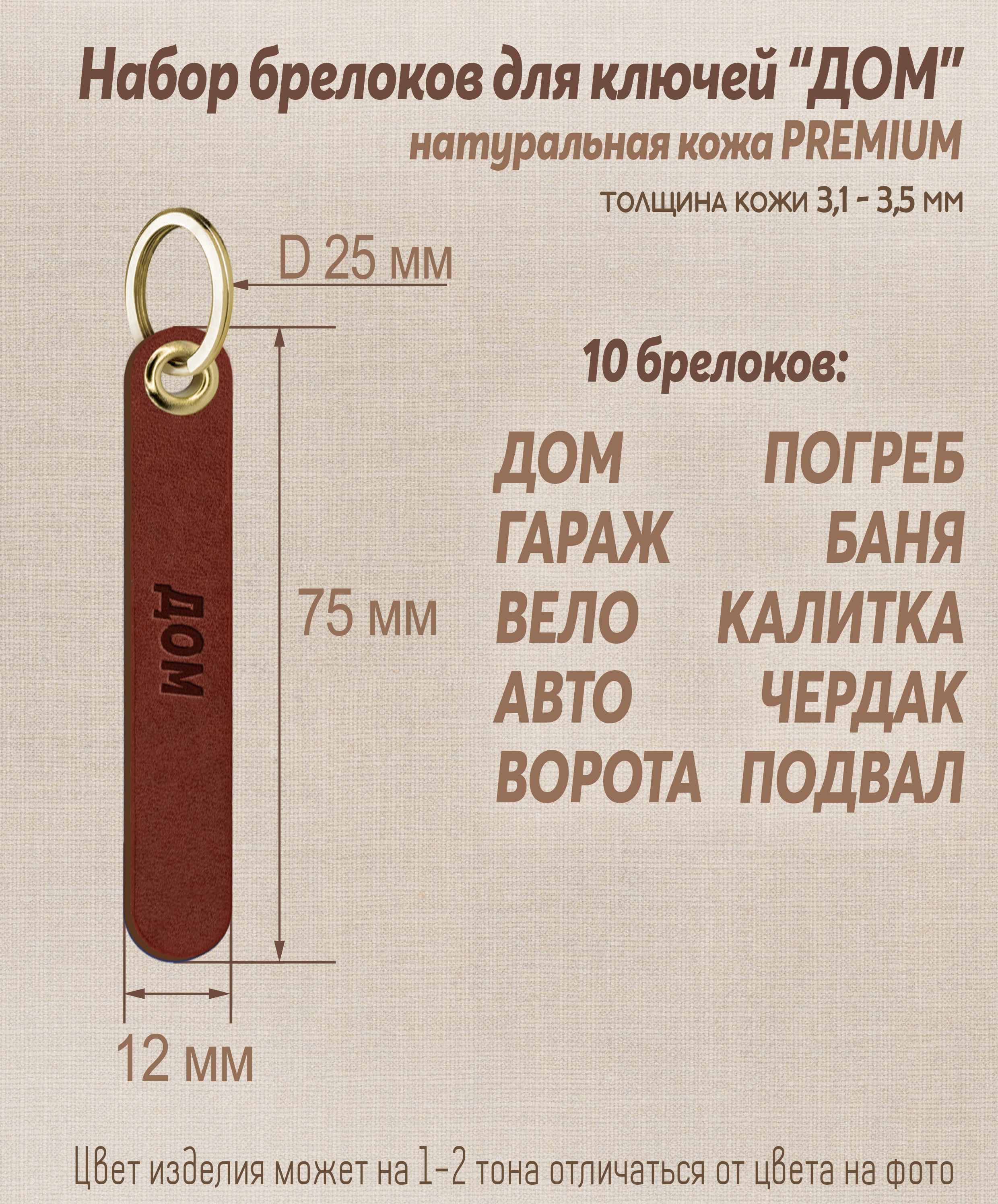 Набор брелоков для ключей "Дом"