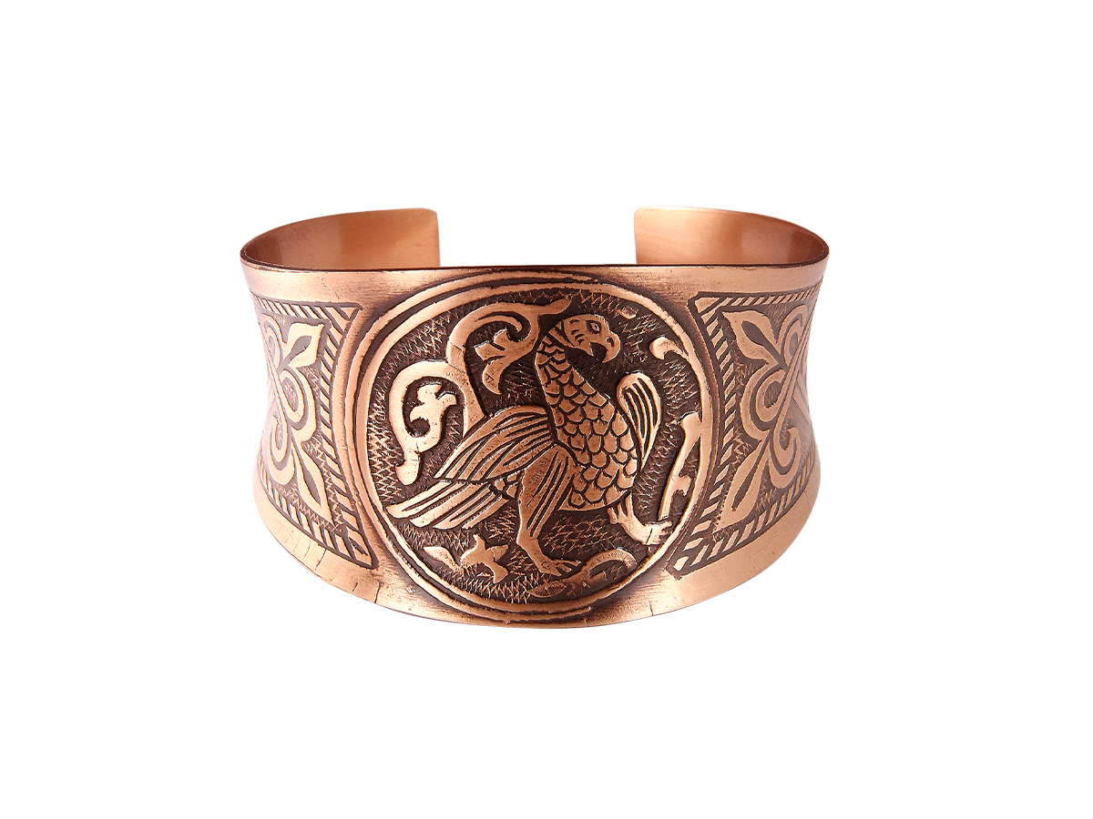Concave bracelet "Suzdal bird"
