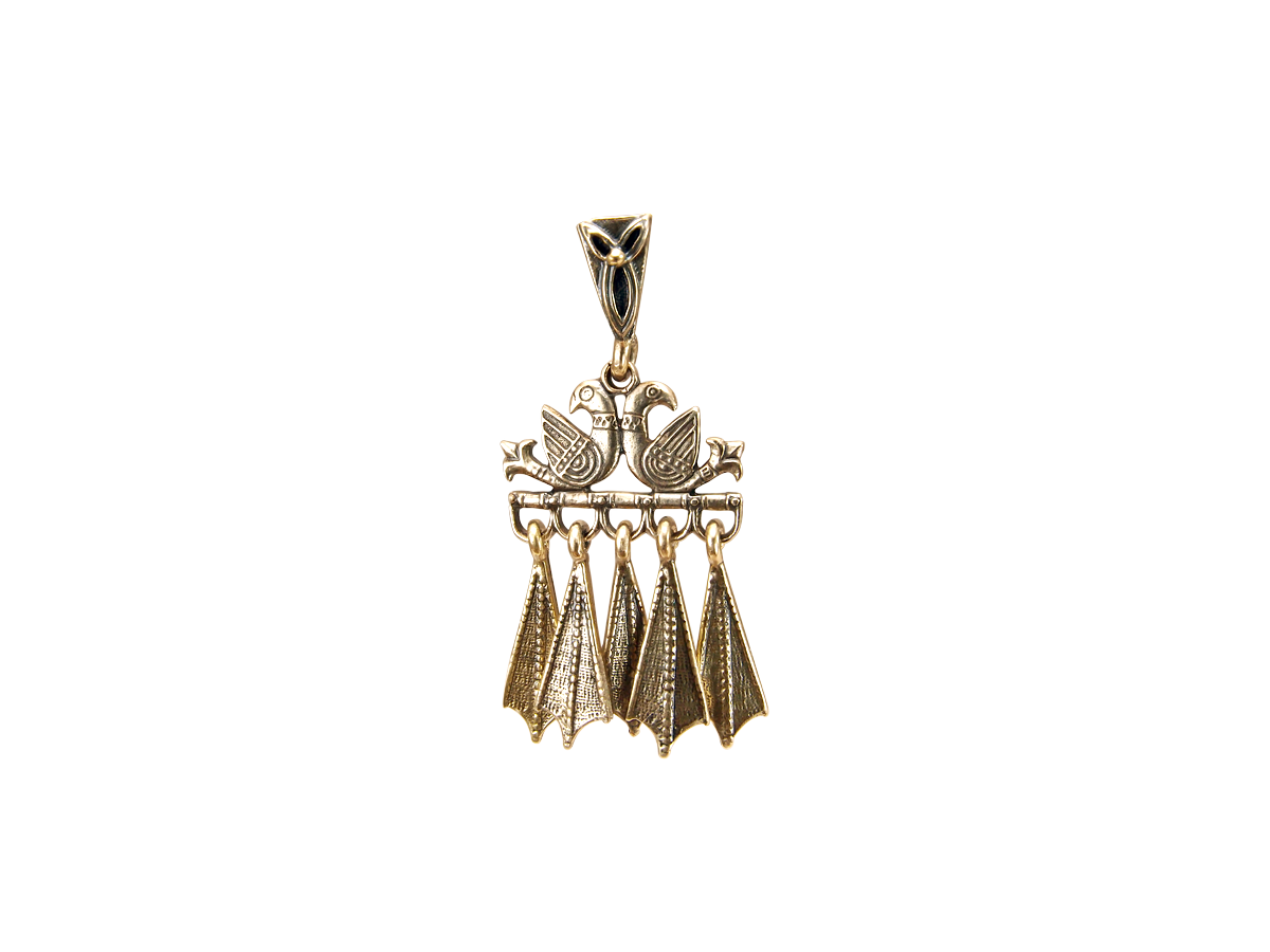 Pendant "A pair of pigeons"