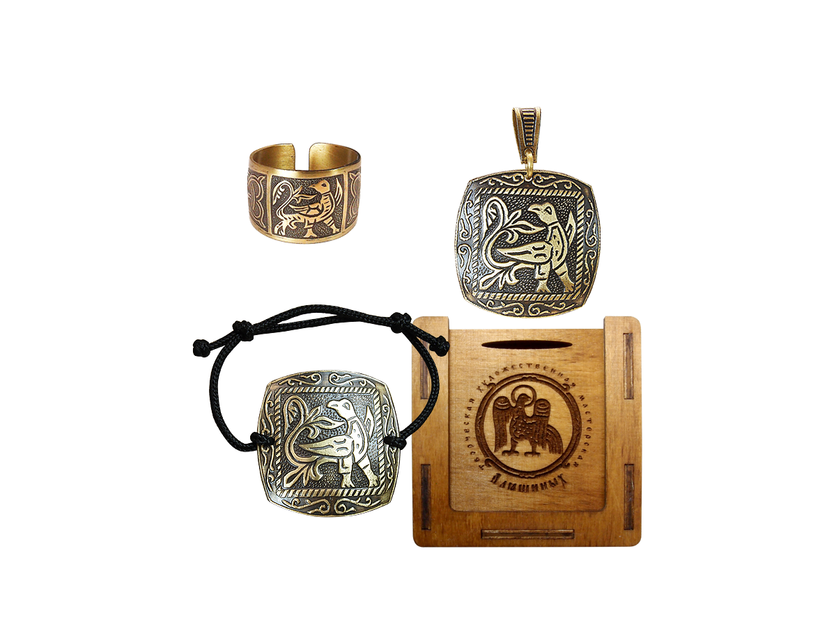 Jewelry set "Skylark" in a gift box.
