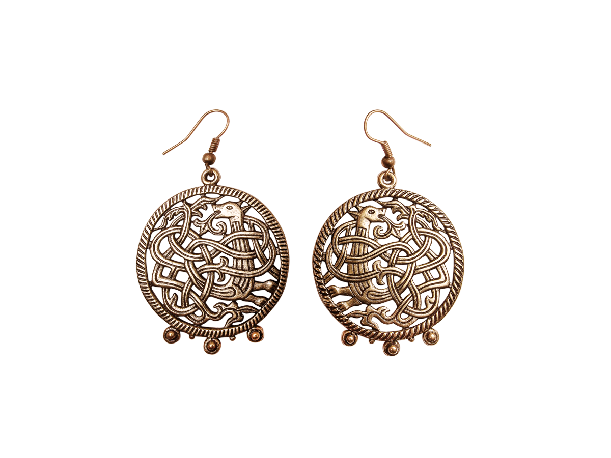 Slotted earrings "Unknown animal"
