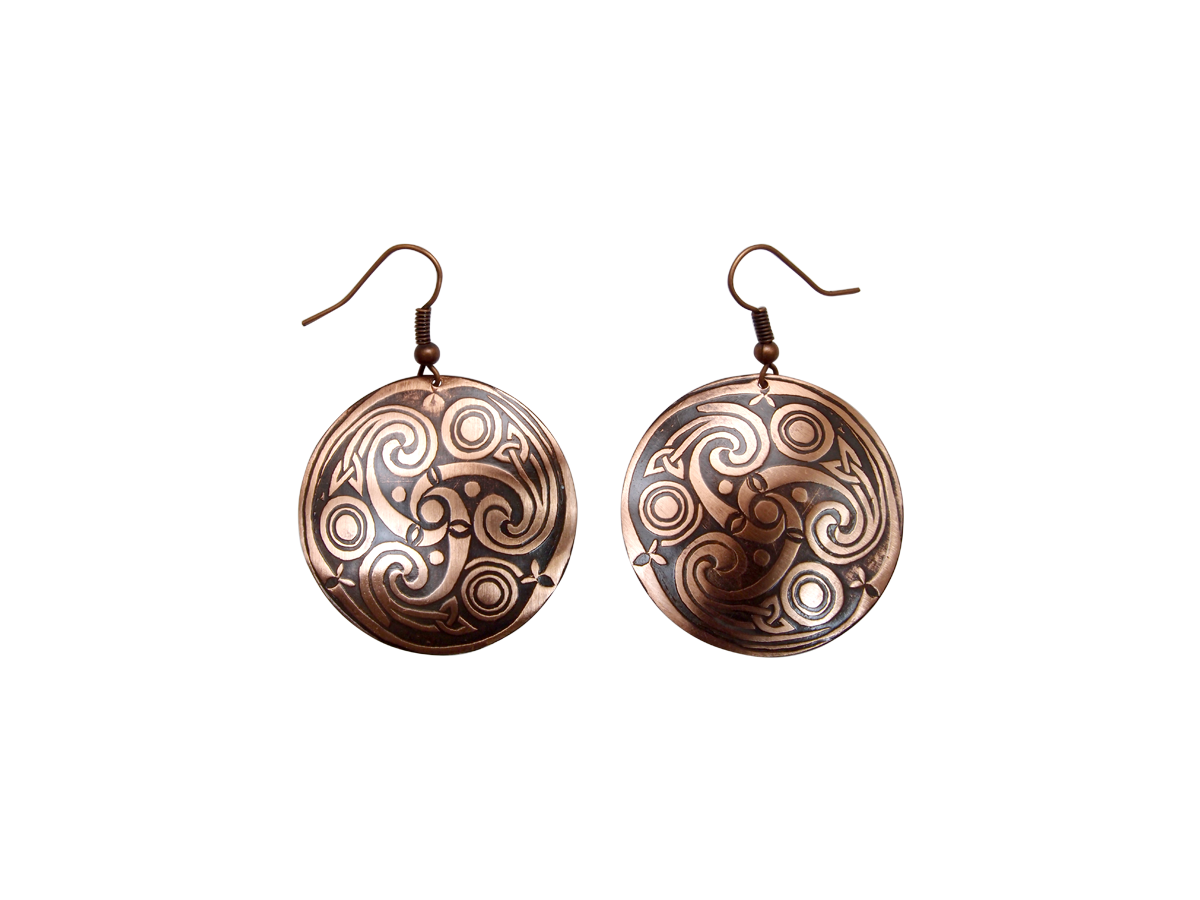 Earrings "Three-legged Kolovrat"