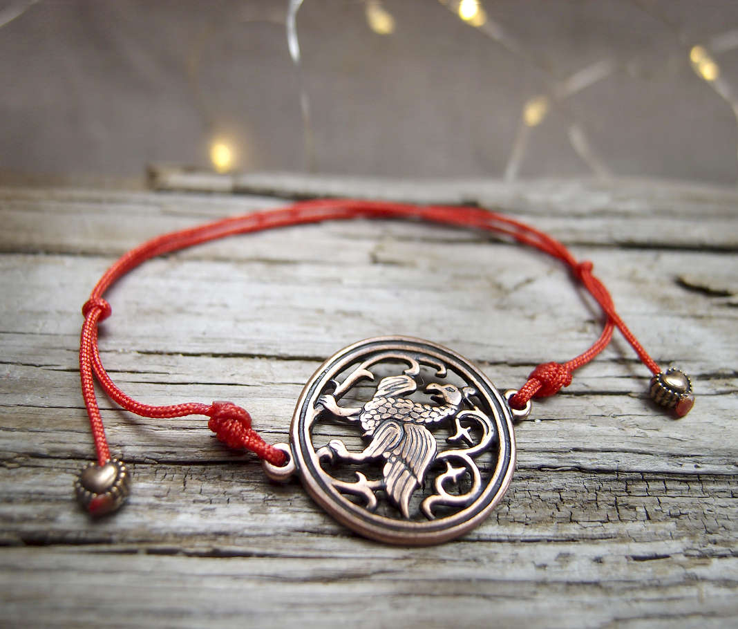 Bracelet-lace "Suzdal bird"