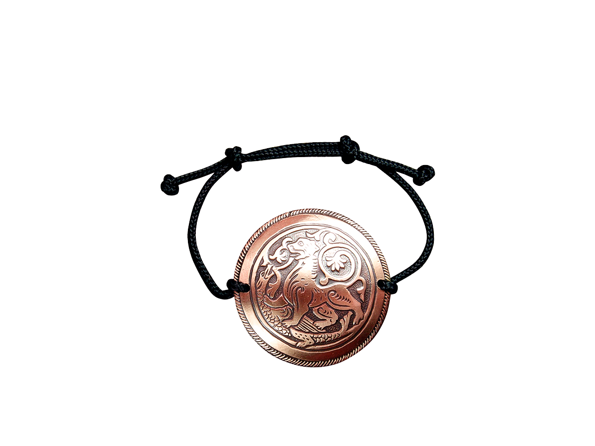 Bracelet-lace "Suzdal lion". Embossing