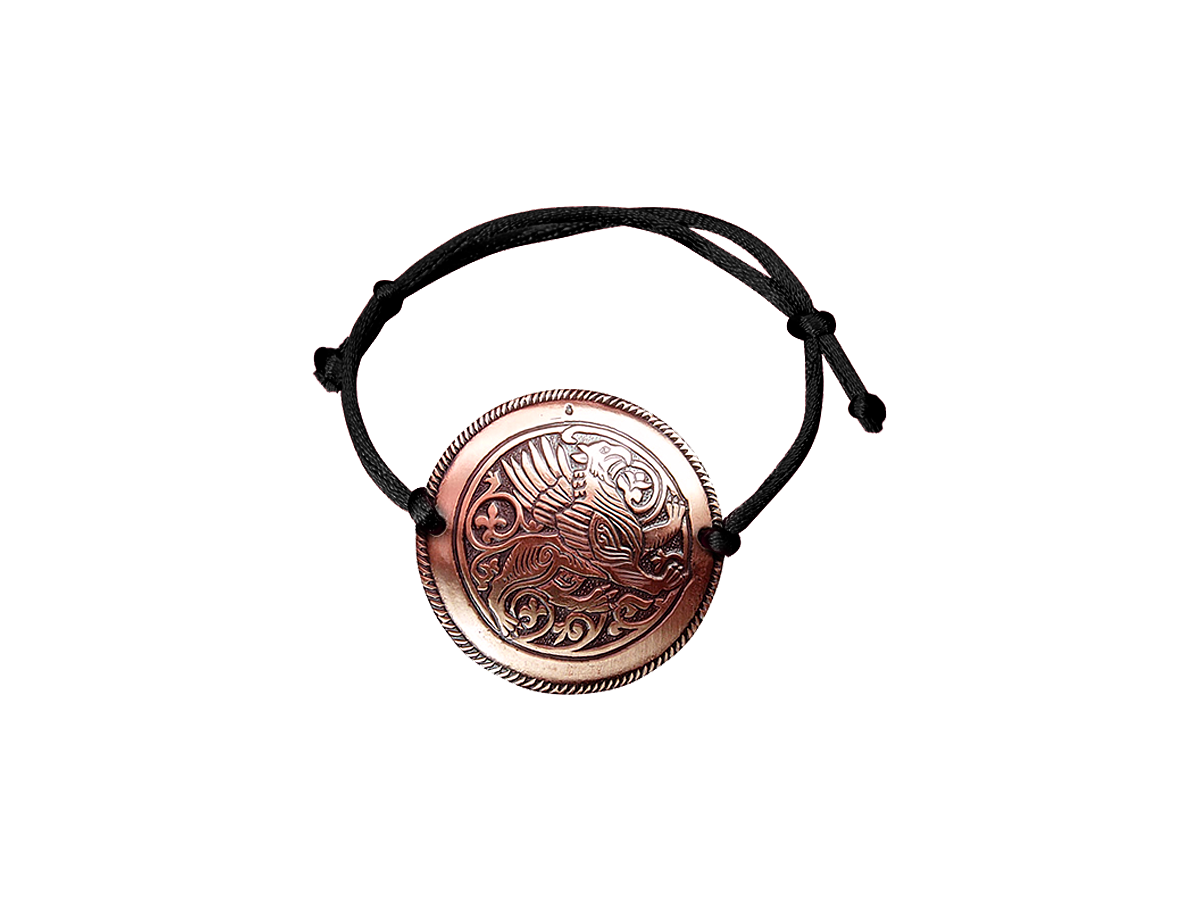 Bracelet-lace "Suzdal griffin". Embossing