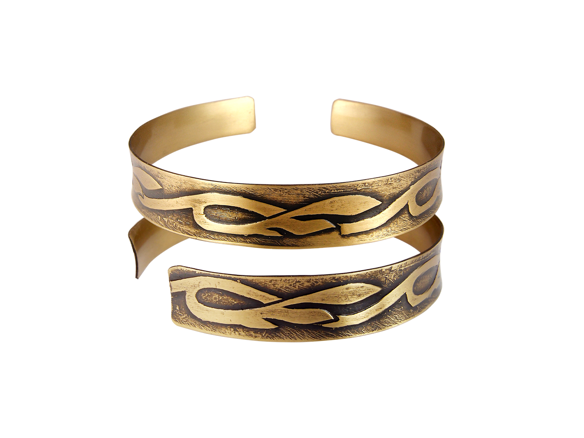 Concave bracelet "Meadow grasses"