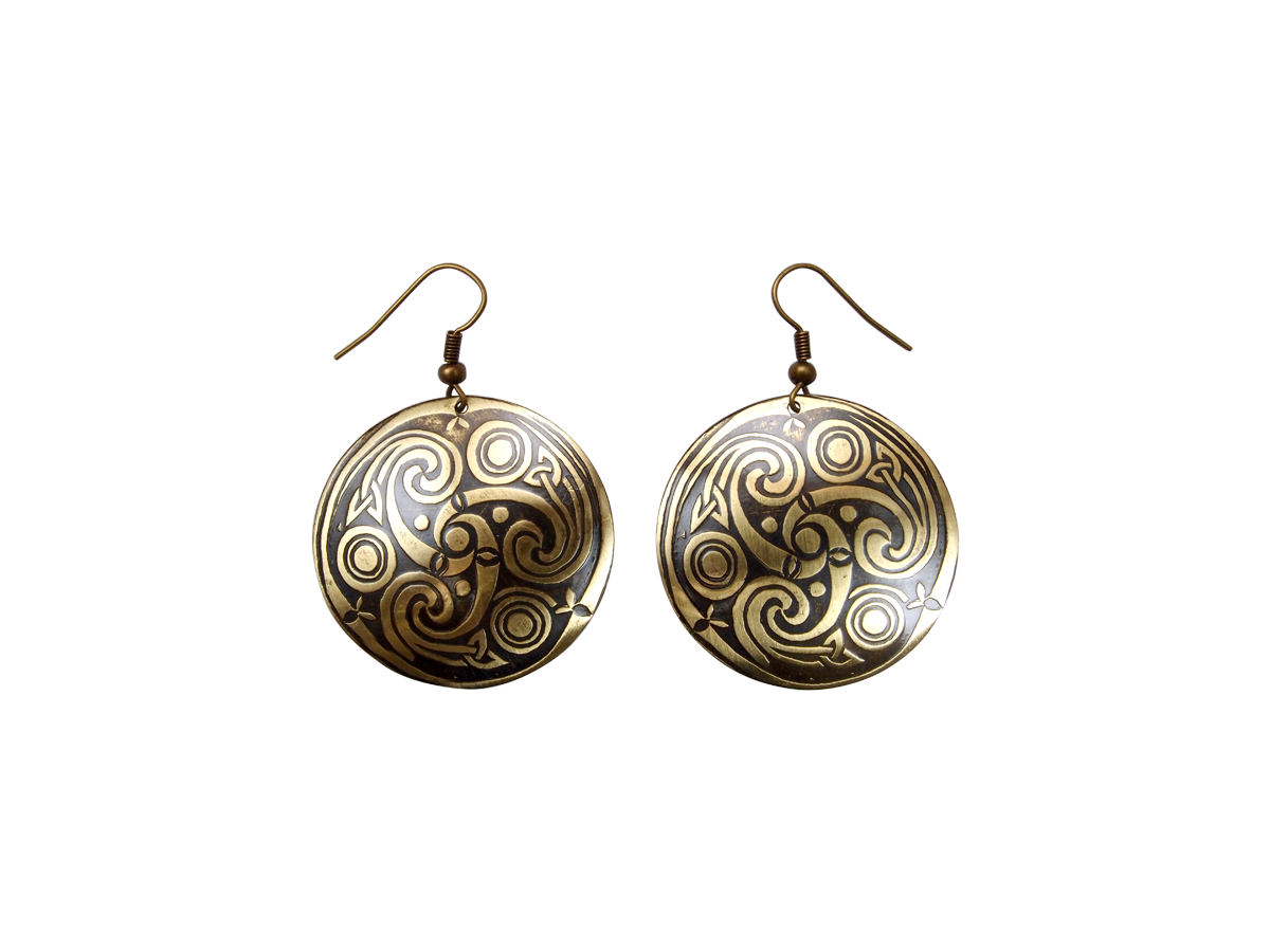 Earrings "Three-legged Kolovrat"