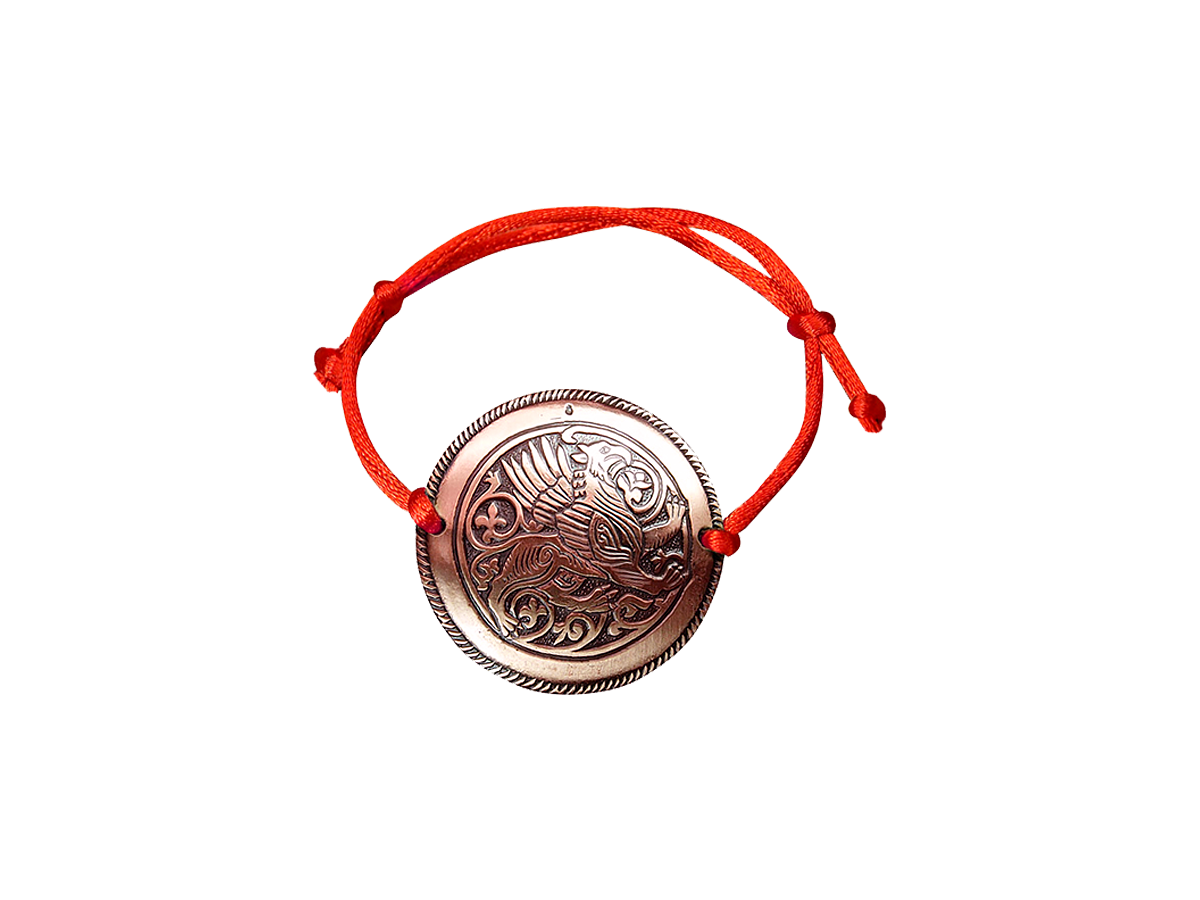 Bracelet-lace "Suzdal griffin". Embossing