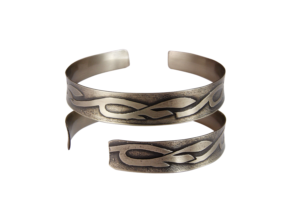 Concave bracelet "Meadow grasses"