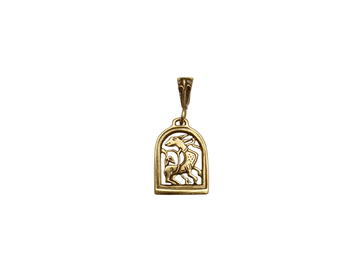 Slotted pendant "Wonderful beast with a flourishing tail"