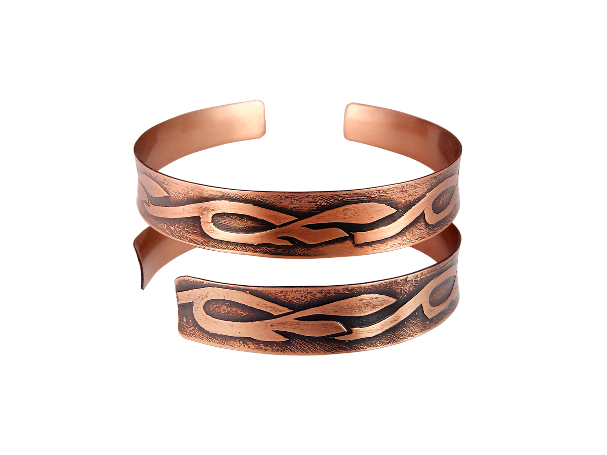 Concave bracelet "Meadow grasses"