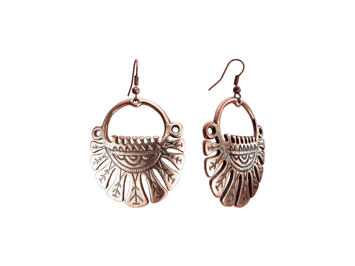 Nine-bladed earrings
