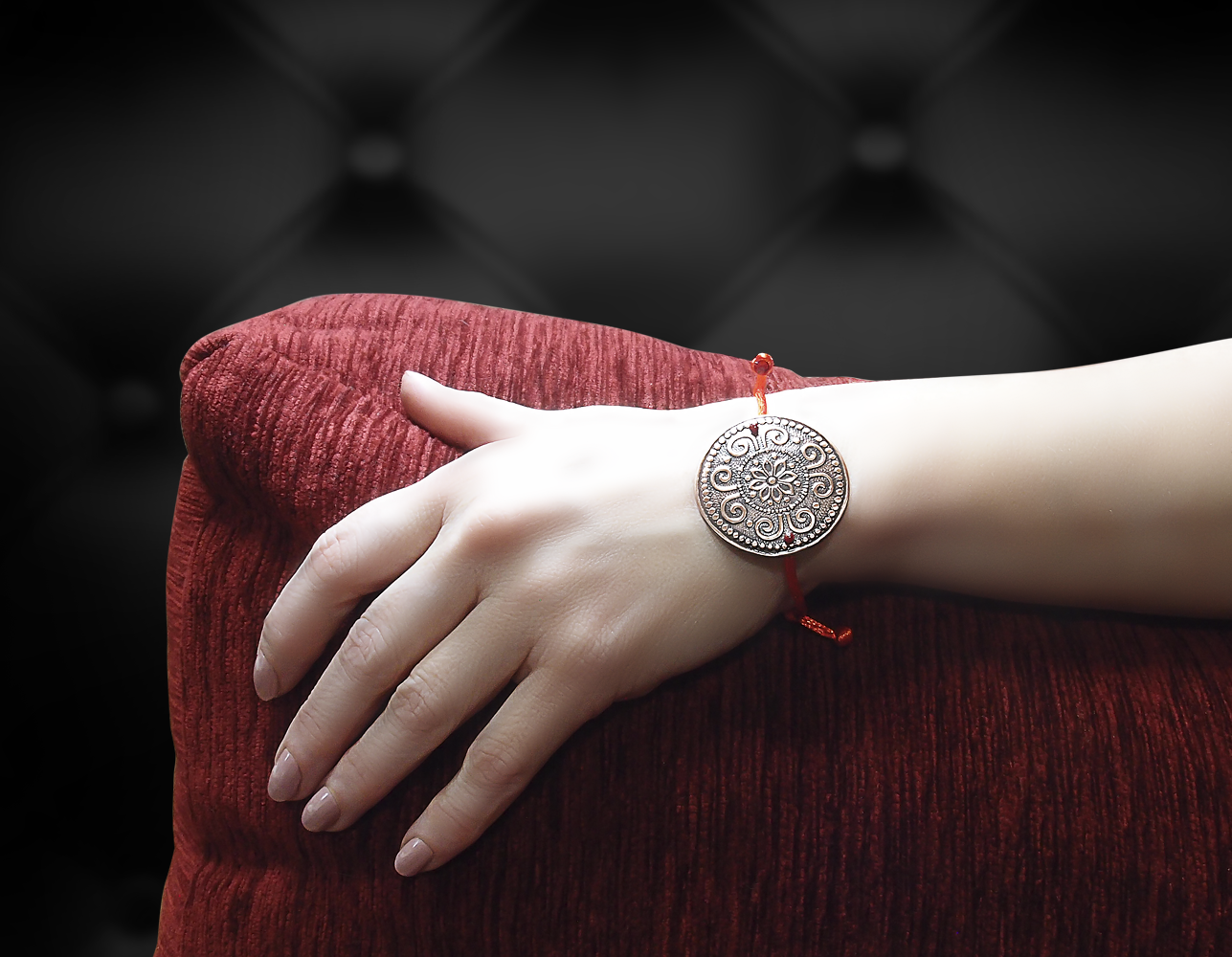 Bracelet-lace "Prosperity". Embossing