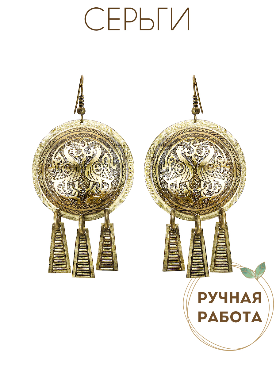 Noisy earrings "Suzdal pigeons"