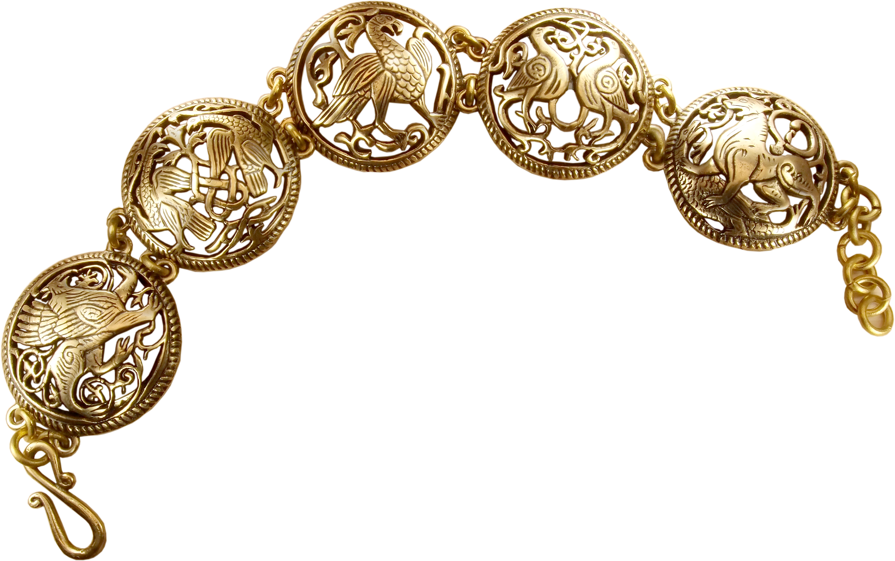 Slotted bracelet "Suzdal animals and birds"