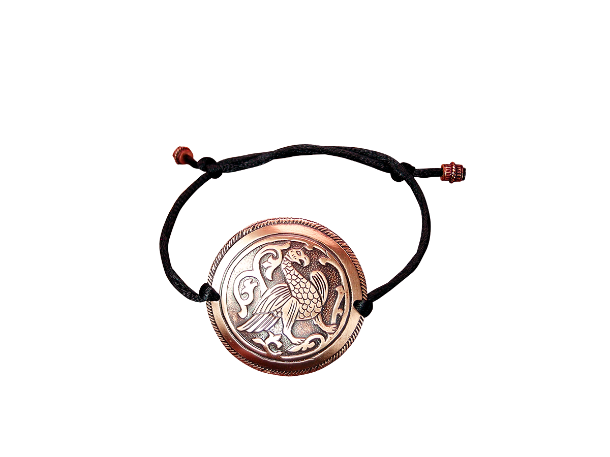 Bracelet-lace "Suzdal bird". Embossing