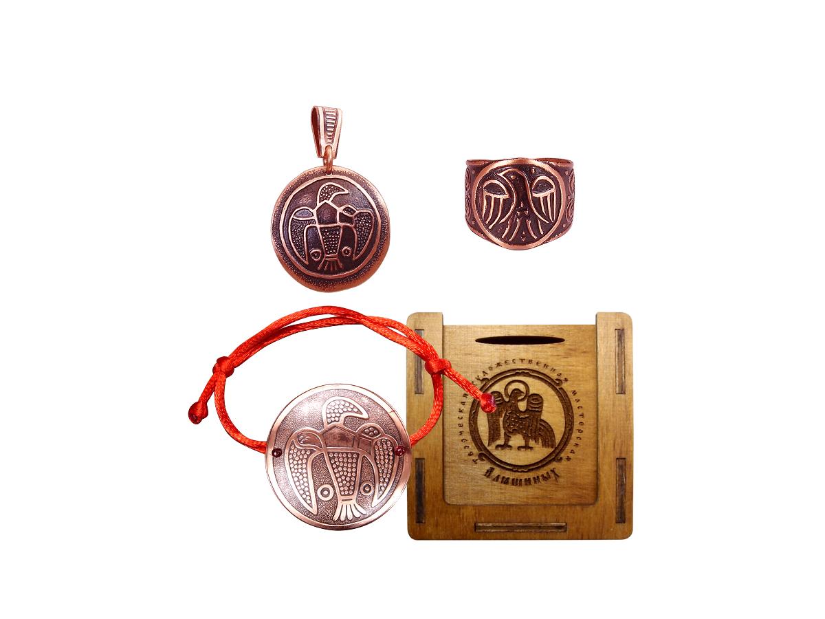 Jewelry set "Falcon" No. 1 in a gift box
