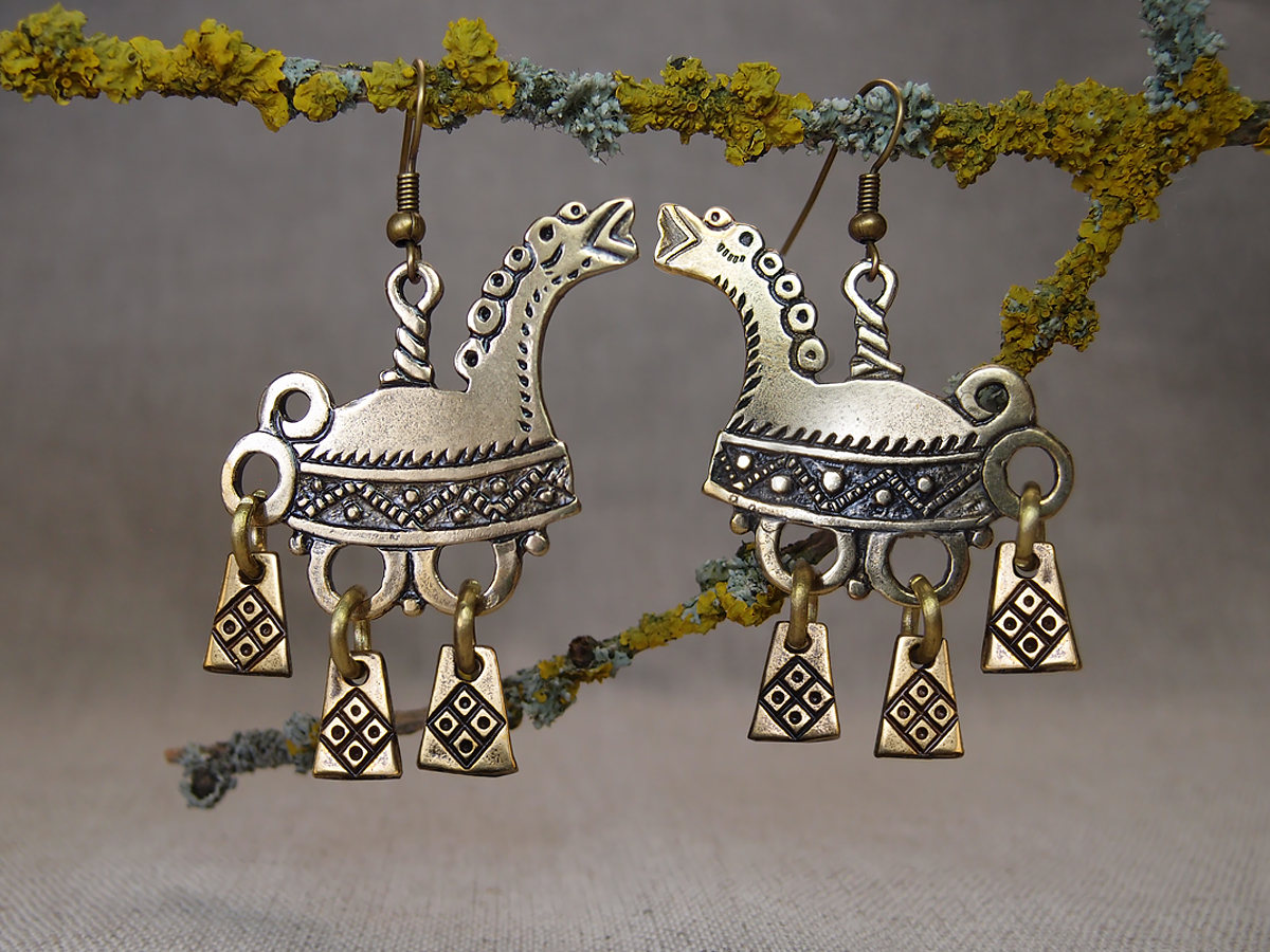 Earrings "Skates from the Begunitsy village"