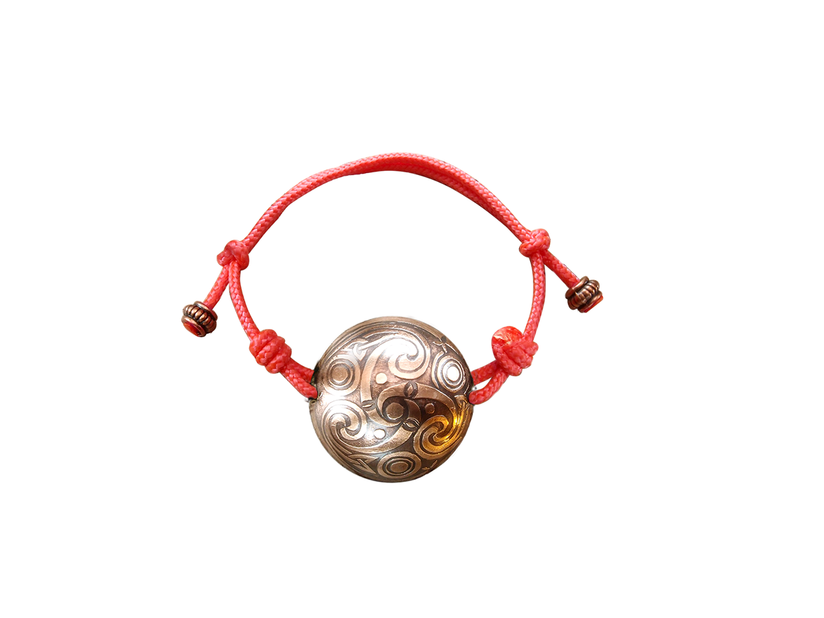 Spherical bracelet-cord "Three-legged Kolovrat"