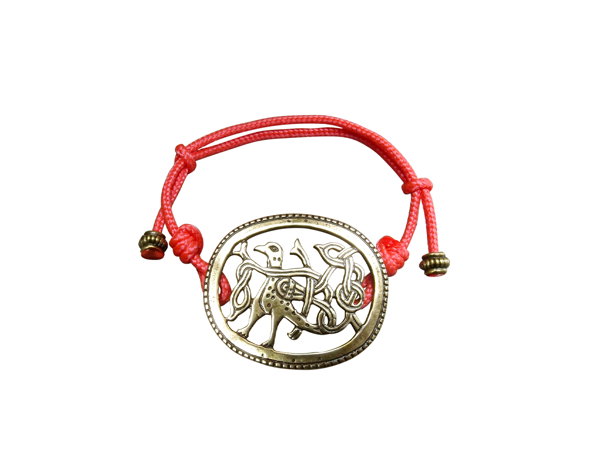 Cord bracelet "Bird with intertwined tail"