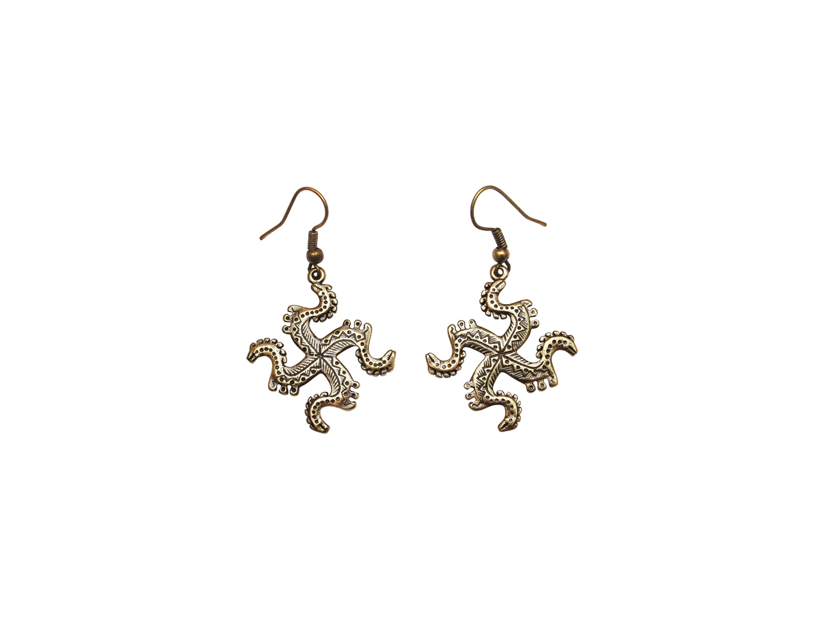 Earrings slotted "Solntsevorot"