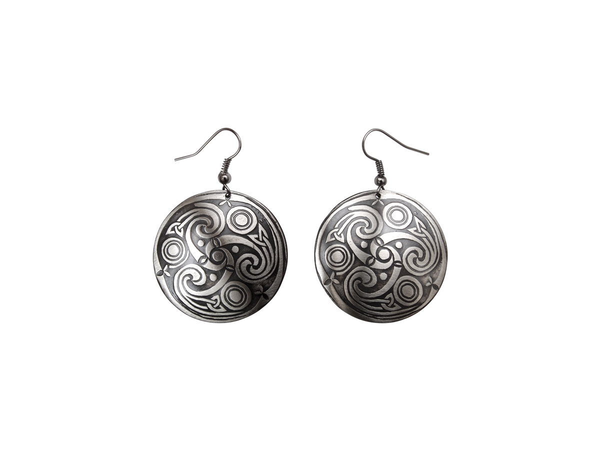 Earrings "Three-legged Kolovrat"