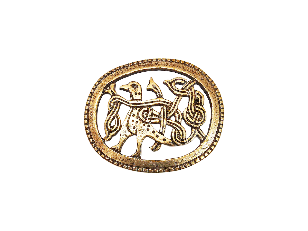 Brooch "Bird with entwined tail"