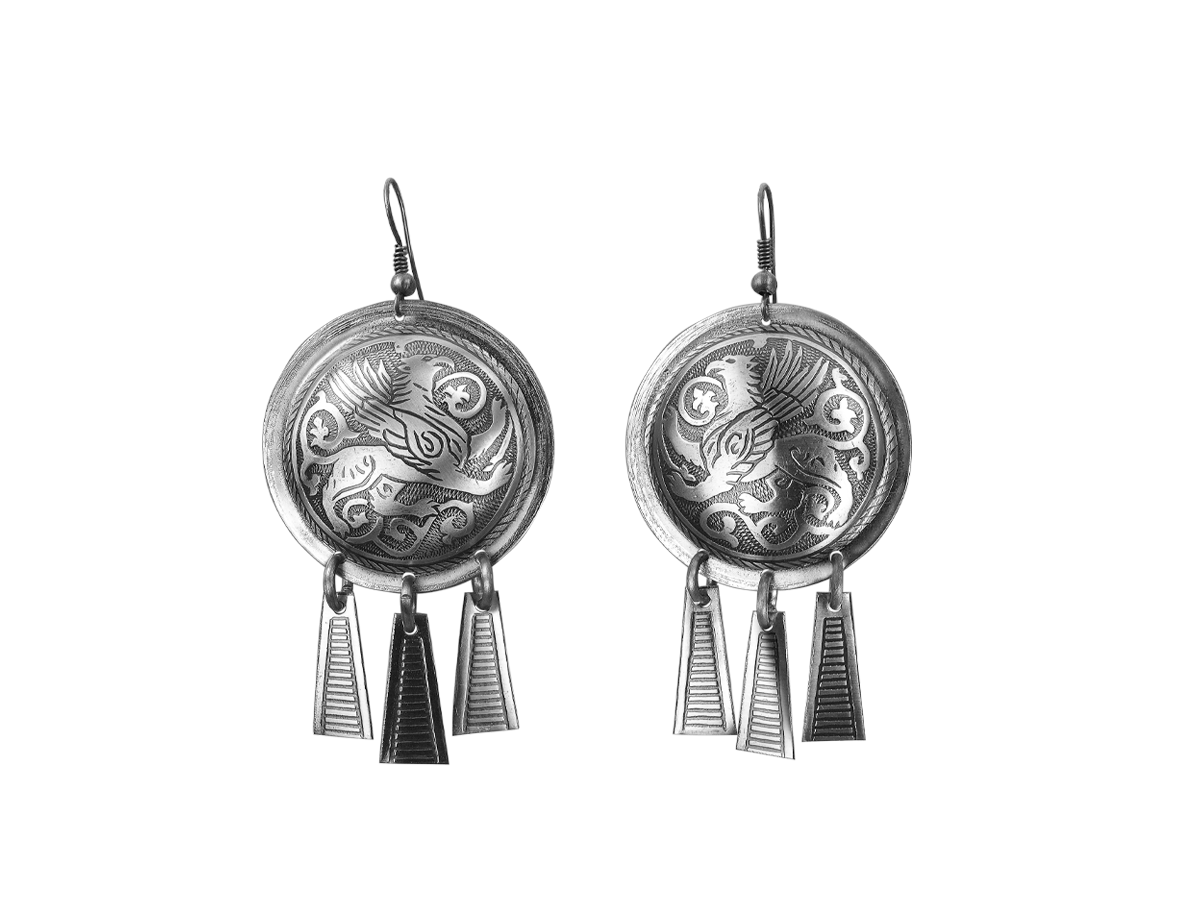 Noisy earrings "Suzdal griffin"