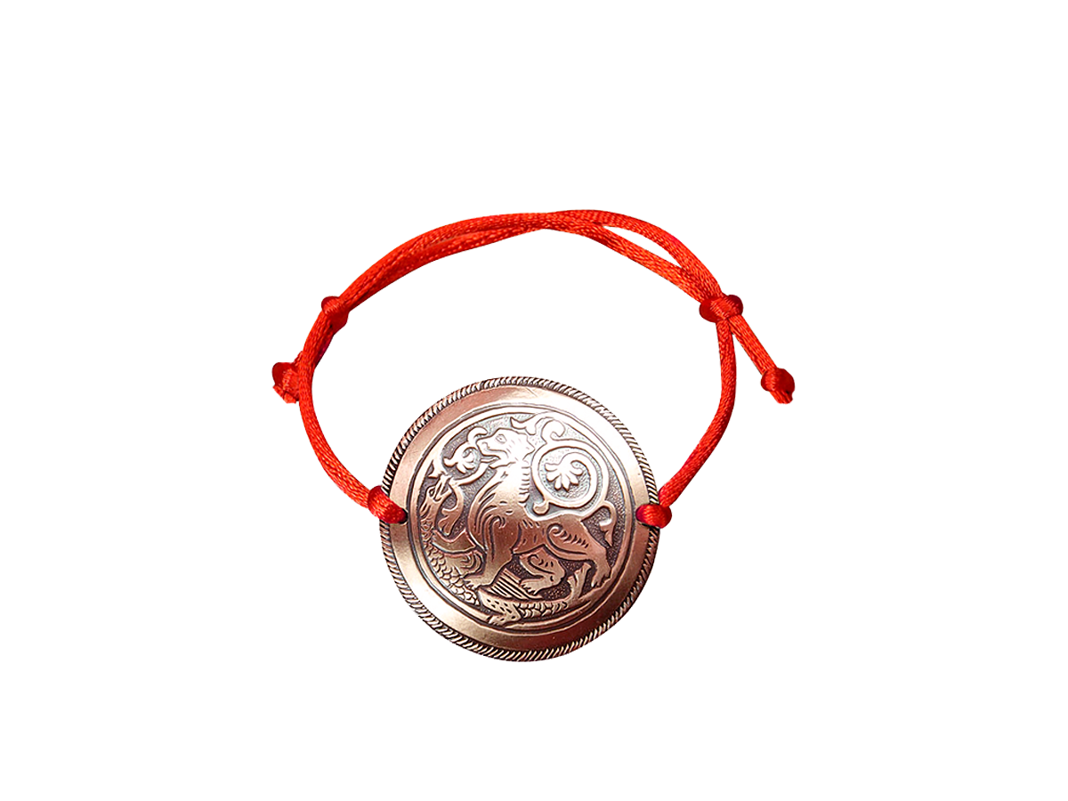 Bracelet-lace "Suzdal lion". Embossing