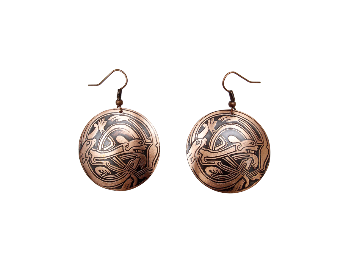 Earrings "Celtic Interlaced Dogs"