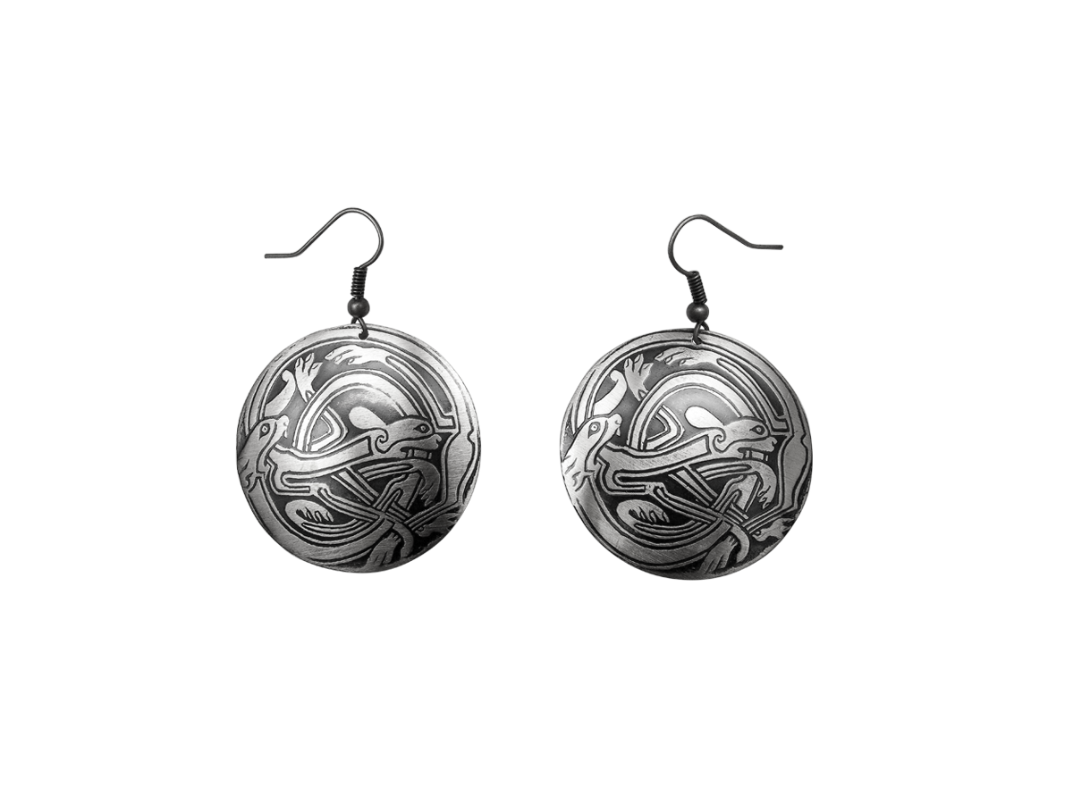 Earrings "Celtic Interlaced Dogs"