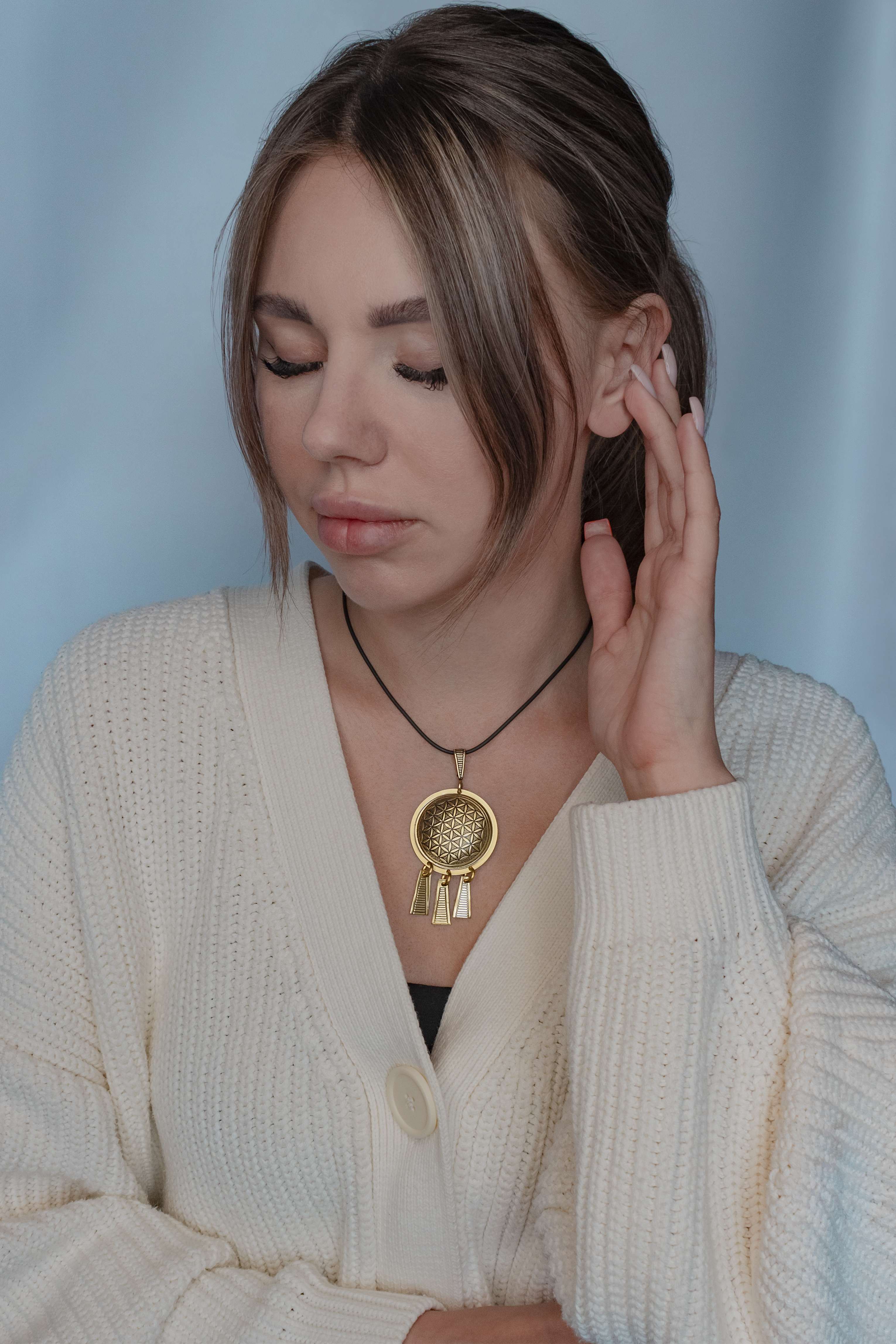 Подвеска "Цветок жизни"  с висюльками