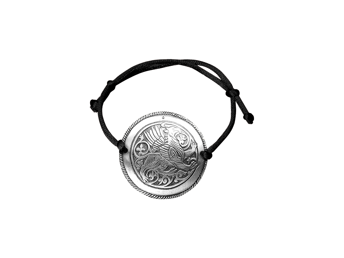Bracelet-lace "Suzdal griffin". Embossing