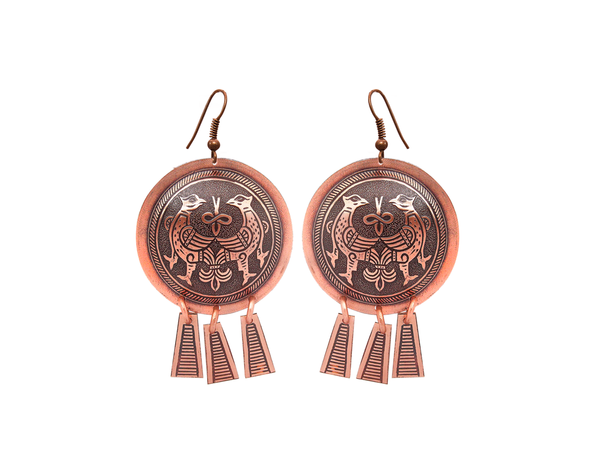 Noisy earrings "Terekhovskie birds"