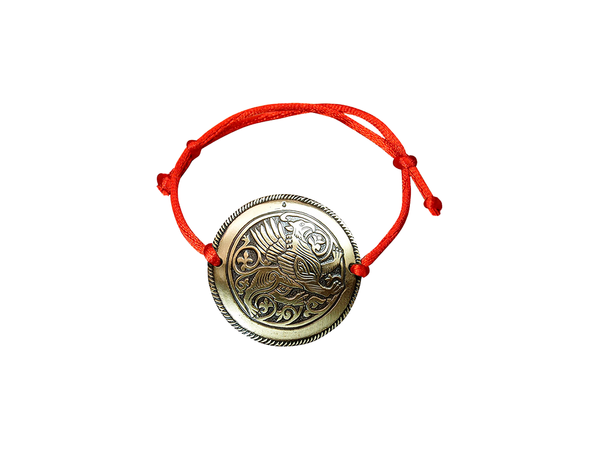 Bracelet-lace "Suzdal griffin". Embossing