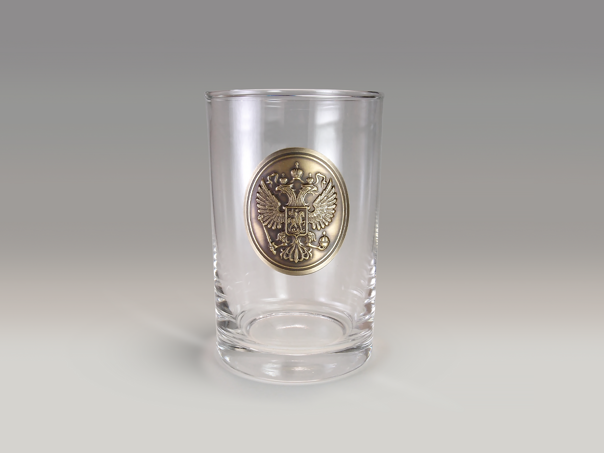 Glass with brass overlay "Double-headed eagle"
