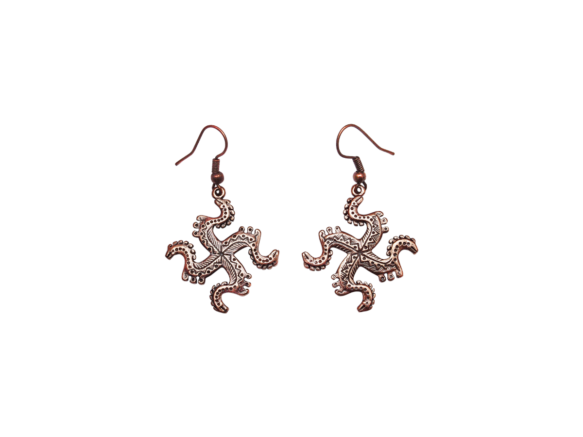 Earrings slotted "Solntsevorot"