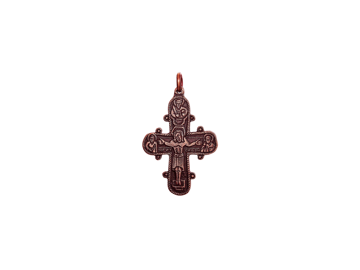 Cross with crucifixion of Jesus Christ