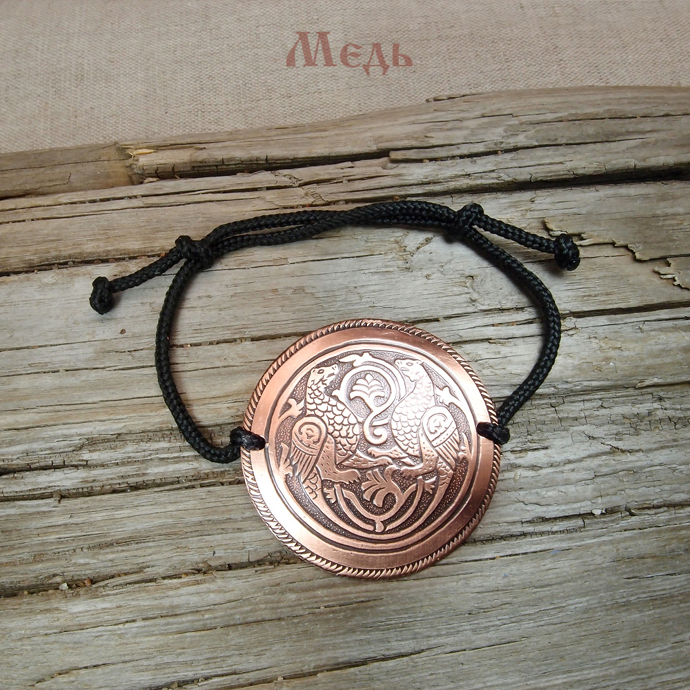 Bracelet-lace "Simargly". Embossing